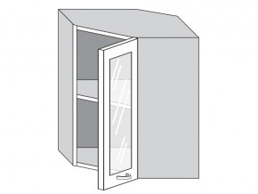 1.60.3у Шкаф настенный (h=720) угловой на 600мм со стекл. дверцей в Кудымкаре - kudymkar.magazinmebel.ru | фото