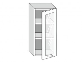 19.40.3 Шкаф настенный (h=913) на 400мм с 1-ой стекл. дверцей в Кудымкаре - kudymkar.magazinmebel.ru | фото