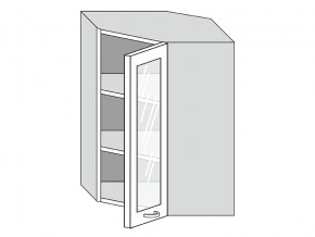 19.60.3у Шкаф настенный (h=913) угловой на 600мм со стекл. дверцей в Кудымкаре - kudymkar.magazinmebel.ru | фото