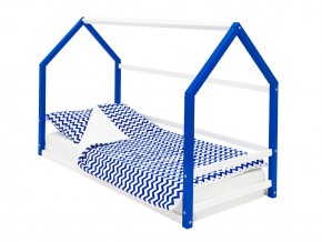 Детская кровать-домик Монтессори Svogen сине-белый в Кудымкаре - kudymkar.magazinmebel.ru | фото