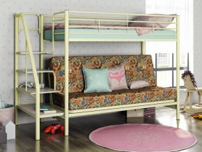 Двухъярусная кровать с диваном Мадлен 3 Слоновая кость-марки в Кудымкаре - kudymkar.magazinmebel.ru | фото