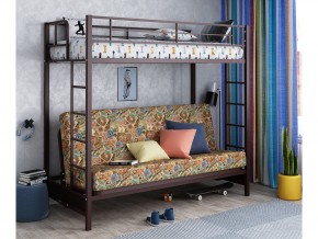 Двухъярусная кровать с диваном Мадлен Коричневая-марки в Кудымкаре - kudymkar.magazinmebel.ru | фото - изображение 1
