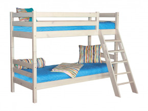 Двухъярусная кровать Соня вариант 10 с наклонной лестницей белая в Кудымкаре - kudymkar.magazinmebel.ru | фото - изображение 2