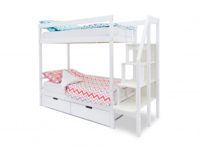 Двухъярусная кровать Svogen с ящиками белый в Кудымкаре - kudymkar.magazinmebel.ru | фото