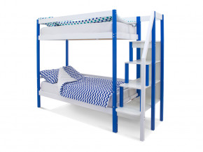 Двухъярусная кровать Svogen сине-белый в Кудымкаре - kudymkar.magazinmebel.ru | фото