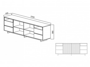 Комодино Moderno-2200 Ф5 в Кудымкаре - kudymkar.magazinmebel.ru | фото - изображение 4