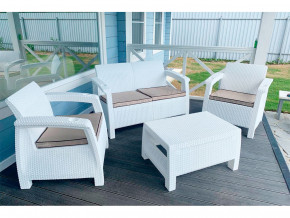 Комплект уличной мебели Yalta Terrace Set белый в Кудымкаре - kudymkar.magazinmebel.ru | фото