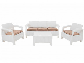 Комплект уличной мебели Yalta Terrace Triple Set белый в Кудымкаре - kudymkar.magazinmebel.ru | фото - изображение 1