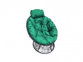 Кресло Папасан мини с ротангом зелёная подушка в Кудымкаре - kudymkar.magazinmebel.ru | фото