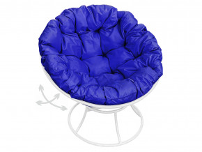 Кресло Папасан пружинка без ротанга синяя подушка в Кудымкаре - kudymkar.magazinmebel.ru | фото