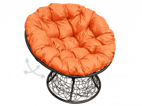 Кресло Папасан пружинка с ротангом оранжевая подушка в Кудымкаре - kudymkar.magazinmebel.ru | фото - изображение 1