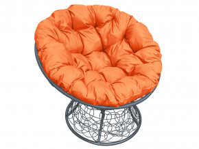 Кресло Папасан с ротангом оранжевая подушка в Кудымкаре - kudymkar.magazinmebel.ru | фото - изображение 1