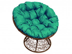Кресло Папасан с ротангом зелёная подушка в Кудымкаре - kudymkar.magazinmebel.ru | фото