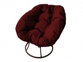 Кресло Пончик без ротанга бордовая подушка в Кудымкаре - kudymkar.magazinmebel.ru | фото - изображение 1