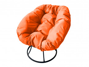 Кресло Пончик без ротанга оранжевая подушка в Кудымкаре - kudymkar.magazinmebel.ru | фото