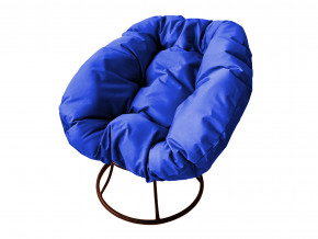 Кресло Пончик без ротанга синяя подушка в Кудымкаре - kudymkar.magazinmebel.ru | фото - изображение 1