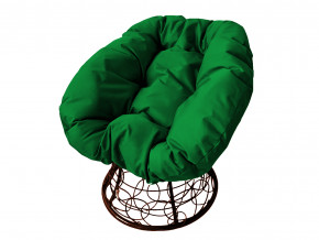 Кресло Пончик с ротангом зелёная подушка в Кудымкаре - kudymkar.magazinmebel.ru | фото