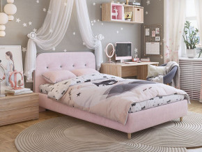 Кровать 1200 Лео велюр нежно-розовый в Кудымкаре - kudymkar.magazinmebel.ru | фото - изображение 4