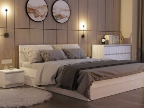 Кровать 1400 Челси Белый глянец в Кудымкаре - kudymkar.magazinmebel.ru | фото - изображение 2