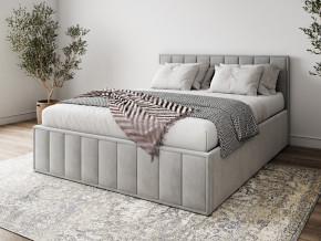 Кровать 1400 Лана серый велюр в Кудымкаре - kudymkar.magazinmebel.ru | фото - изображение 1