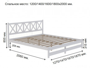 Кровать 2-х спальная Аист-8 Классика белый 1200х2000 мм в Кудымкаре - kudymkar.magazinmebel.ru | фото - изображение 2