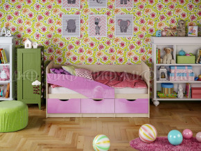 Кровать Бабочки 1600 Сиреневый металлик в Кудымкаре - kudymkar.magazinmebel.ru | фото
