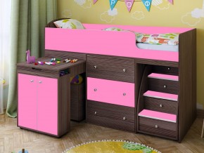 Кровать чердак Малыш 80х180 бодега-розовый в Кудымкаре - kudymkar.magazinmebel.ru | фото