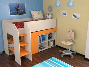 Кровать чердак Теремок 2 Оранжевый в Кудымкаре - kudymkar.magazinmebel.ru | фото