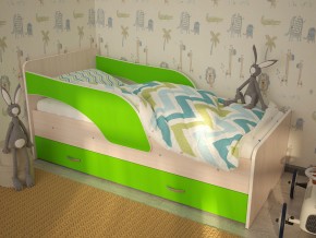 Кровать детская Максимка млечный дуб-лайм в Кудымкаре - kudymkar.magazinmebel.ru | фото - изображение 1