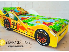 Кровать детская машина Тачка Желтая в Кудымкаре - kudymkar.magazinmebel.ru | фото - изображение 1