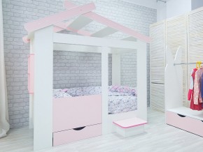 Кровать детская Теремок без ящика розовая в Кудымкаре - kudymkar.magazinmebel.ru | фото - изображение 2