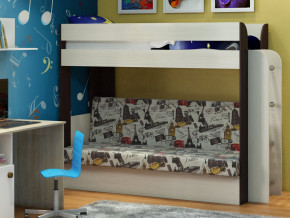 Кровать двухъярусная Карамель 75 венге ткань биг бен в Кудымкаре - kudymkar.magazinmebel.ru | фото