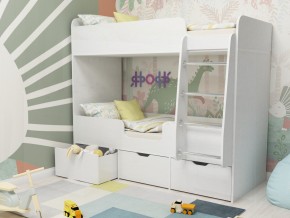 Кровать двухъярусная Малыш двойняшка белый в Кудымкаре - kudymkar.magazinmebel.ru | фото