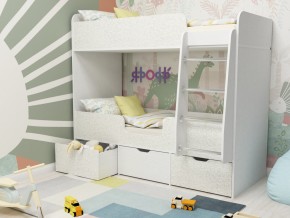 Кровать двухъярусная Малыш двойняшка белый феритейл в Кудымкаре - kudymkar.magazinmebel.ru | фото