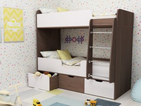 Кровать двухъярусная Малыш двойняшка бодега-белый в Кудымкаре - kudymkar.magazinmebel.ru | фото
