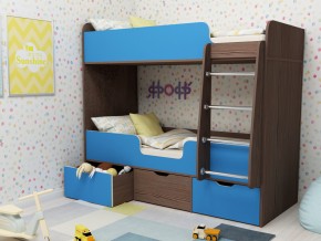 Кровать двухъярусная Малыш двойняшка бодега-голубой в Кудымкаре - kudymkar.magazinmebel.ru | фото