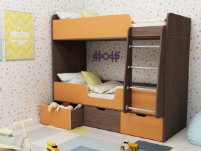 Кровать двухъярусная Малыш двойняшка бодега-оранжевый в Кудымкаре - kudymkar.magazinmebel.ru | фото - изображение 1