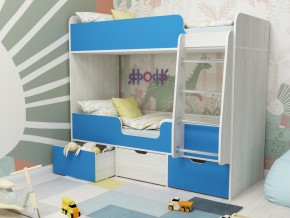 Кровать двухъярусная Малыш двойняшка винтерберг-голубой в Кудымкаре - kudymkar.magazinmebel.ru | фото