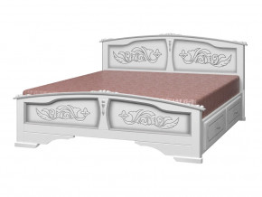 Кровать Елена с 2-мя ящиками 1400 Белый жемчуг в Кудымкаре - kudymkar.magazinmebel.ru | фото - изображение 1