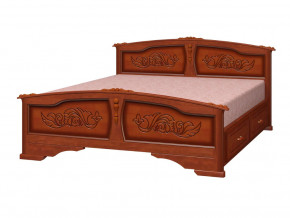 Кровать Елена с 2-мя ящиками 1400 Орех в Кудымкаре - kudymkar.magazinmebel.ru | фото - изображение 1