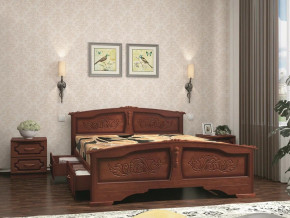 Кровать Елена с 2-мя ящиками 1400 Орех в Кудымкаре - kudymkar.magazinmebel.ru | фото - изображение 2