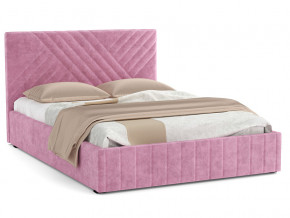 Кровать Гамма 1600 с основанием велюр тенерифе розовый в Кудымкаре - kudymkar.magazinmebel.ru | фото