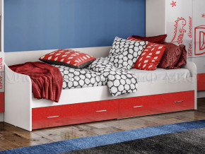 Кровать с ящиками Вега Алфавит Красный в Кудымкаре - kudymkar.magazinmebel.ru | фото