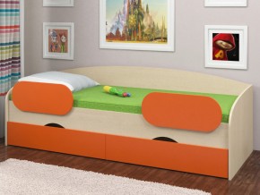 Кровать Соня 2 дуб молочный-оранжевый в Кудымкаре - kudymkar.magazinmebel.ru | фото - изображение 2