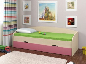 Кровать Соня 2 дуб молочный-розовый в Кудымкаре - kudymkar.magazinmebel.ru | фото