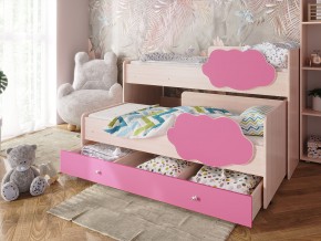 Кровать Соник с ящиком млечный дуб-розовый в Кудымкаре - kudymkar.magazinmebel.ru | фото