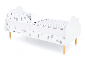 Кровать Stumpa Облако с бортиком рисунок Домики в Кудымкаре - kudymkar.magazinmebel.ru | фото