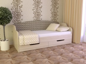 Кровать Юниор Тип 2 Микровелюр-плетенка светлая 800х1600 в Кудымкаре - kudymkar.magazinmebel.ru | фото