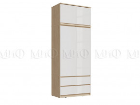 Шкаф 2-х створчатый комбинированный с антресолью 900 Челси Белый/сонома в Кудымкаре - kudymkar.magazinmebel.ru | фото