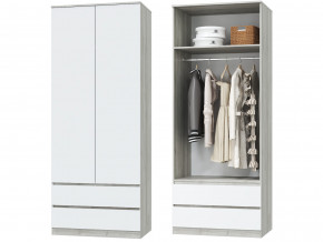 Шкаф для одежды 2х дверный с ящиками Лори дуб серый, белый в Кудымкаре - kudymkar.magazinmebel.ru | фото